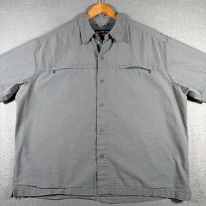 Vintage EBTEK Men's XL Plaid Short Sleeve Button Up Shirt Outdoor Casual